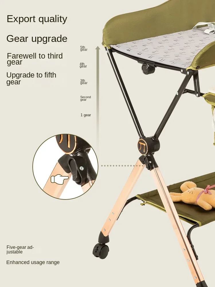 Portable Waterproof Baby Diaper Table: Adjustable Height Multifunctional Baby Care Station, Foldable Storage Changing Tables