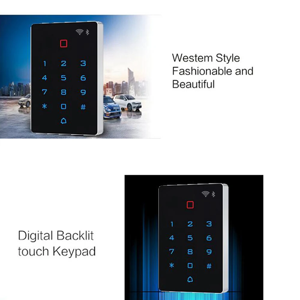 WiFi Tuya Access Controller Outdoor Waterproof Standalone RFID Keypad System 125