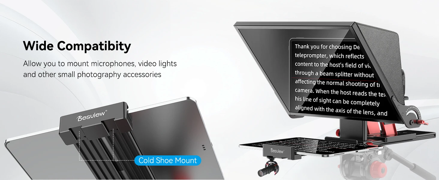 Desview P13 P15 P17 Teleprompter Aluminum Alloy Liftable Professional Prompter f