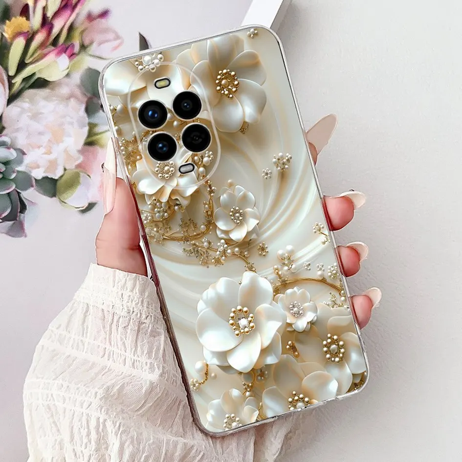 Floral Butterfly Soft Silicone Phone Case - Clear Protective Cover