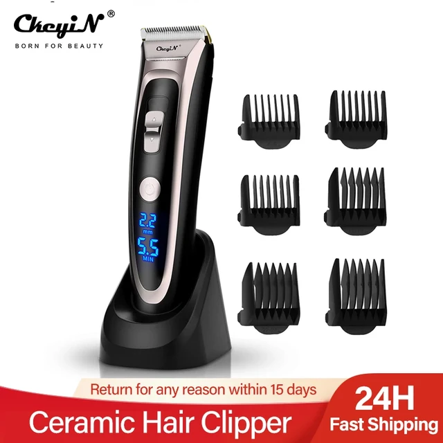 Tondeuse À Cheveux Numérique Professionnelle Sans Fil Pour Hommes,  Rechargeable Lcd, Rasoir De Barbier, Coupe Moustache, Moteur Électrique -  Tondeuses À Cheveux - AliExpress