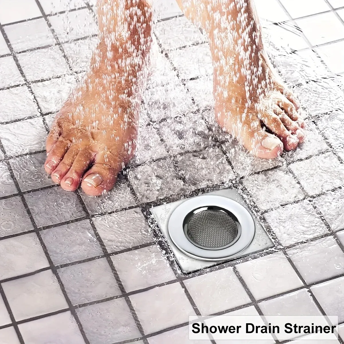 Drain Strainer Stainless Steel Bathtub Bathroom Sink Shower Drain Hair Catcher for Laundry 2pcs