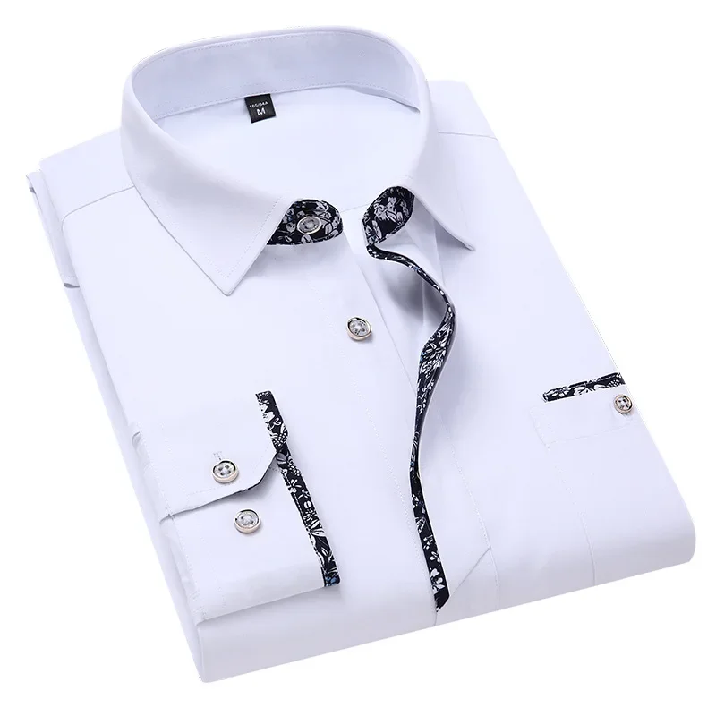 Quality Men Shirt Long Sleeve Fashion Business Dress Casual Shirts