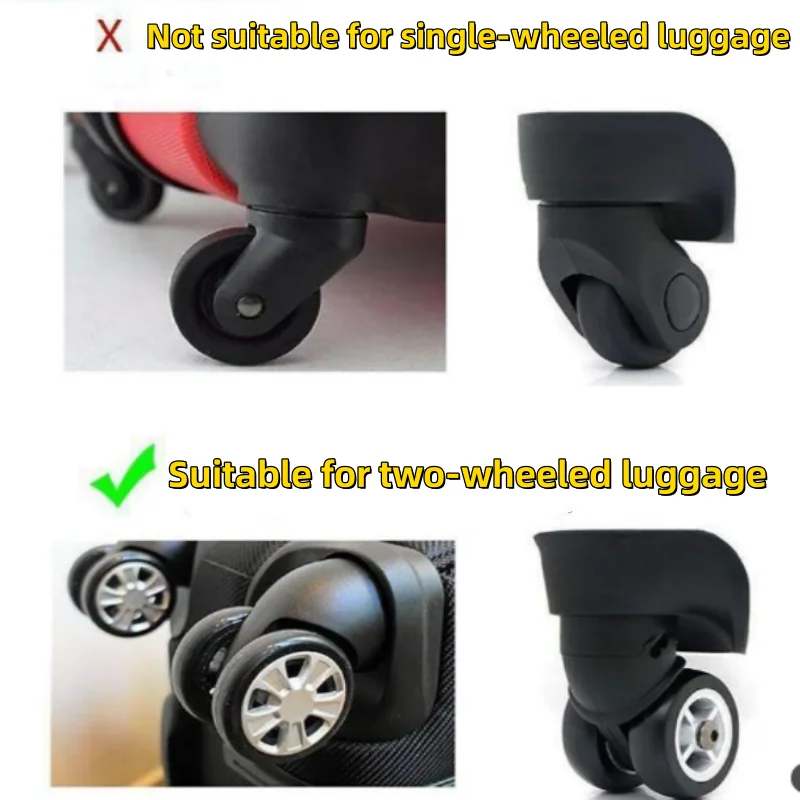 4/8PCS Luggage Roller Rubber Cover Noise Office Swivel Chair Feet Silicone Caster Jacket Wheels For Furniture Accessories luggage cover,silicone wheels protector,wheels protector,wheel cover