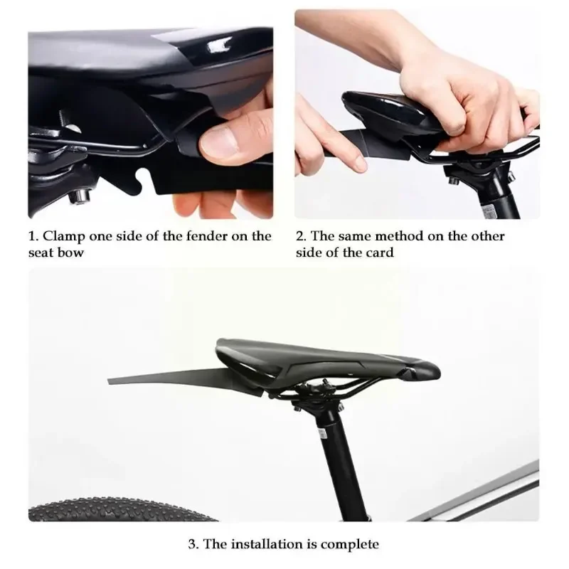 Bicycle Fender 33cm Bicycle Mudguard MTB Saddle Rear Fender Plastic Fender Saver Quick Release Equipment Cycling Outdoor Bike Accessory
