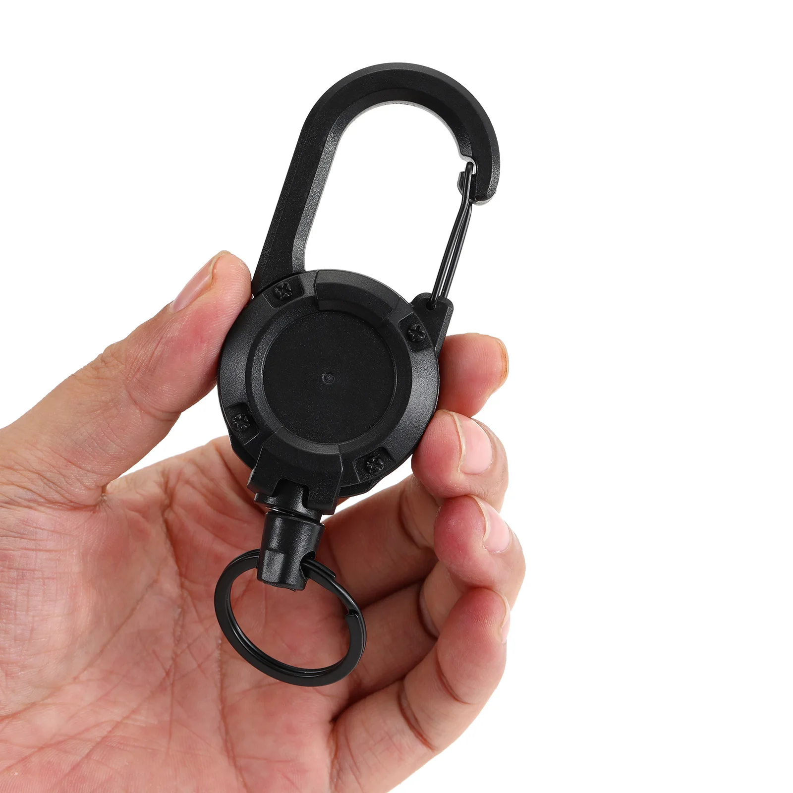 Retractable Keychain Wire Rope Elastic Pull Rope Buckle Anti-lost Extension Cord High Rebound
