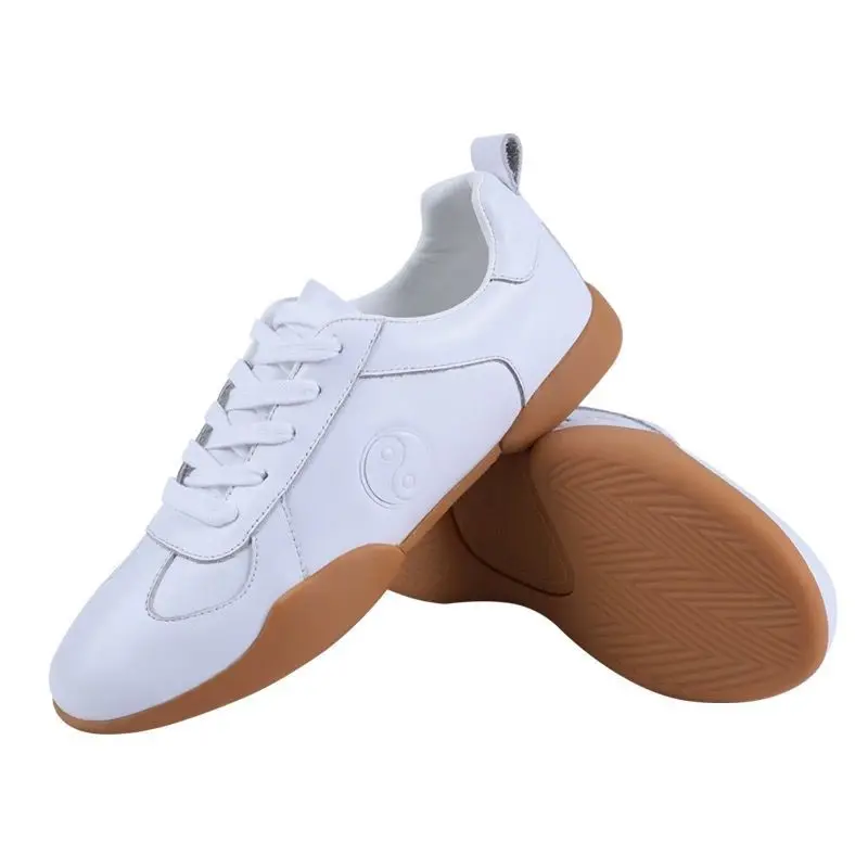 New Leather Kung Fu Tai Chi Shoes Martial Arts Shoes Sneakers Cowhide Unisex Free Flexible Men's Women's