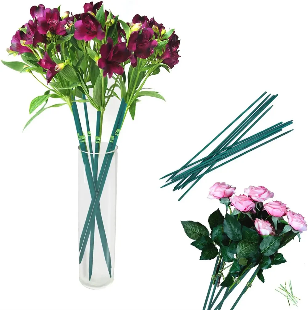 Description Picture 6 of item20Pcs Bamboo Green Sticks Plant Support Flower Stick Orchid Rod Plant Sticks for Supporting Climbing Plant Orchid Tomato