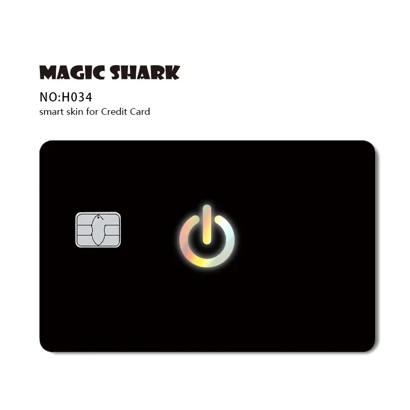 Enchanting Skull Panda Hunter Holographic Sticker Skin for Credit and Debit Cards