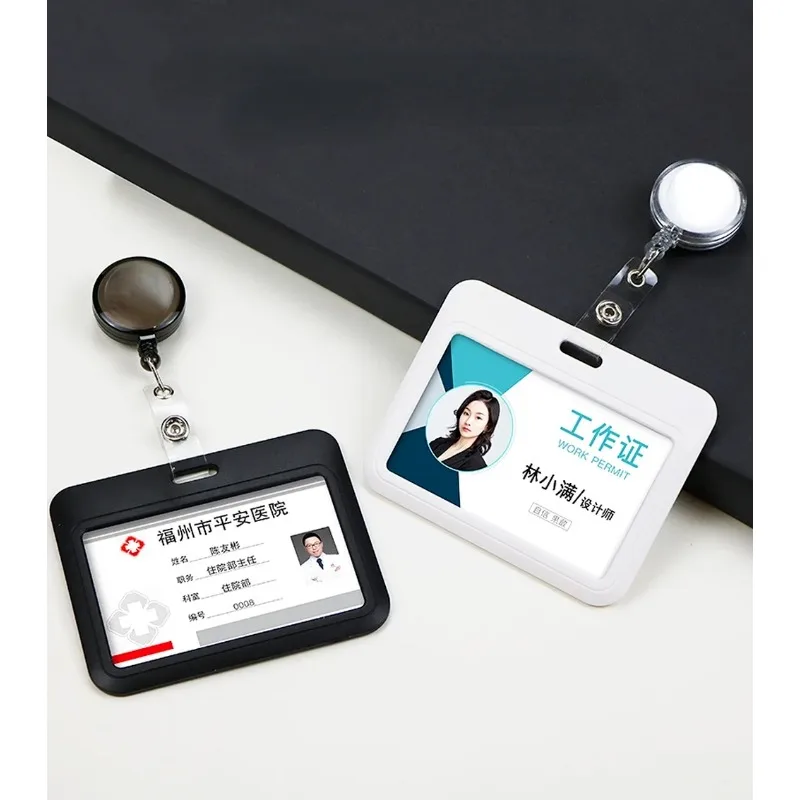 

1pc Nurse Doctor Retractable ID Badge Holder Lanyards Keychain Holder ID Card Pass Business Card Holder Candy Color Gifts