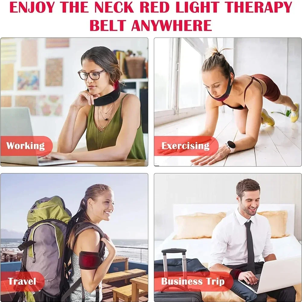 Red&Infrared Light Belt 660&850nm Wrap Burn Fat Wrap Slimming Machine Neck Hand Wrist Pad Fatigue Relief