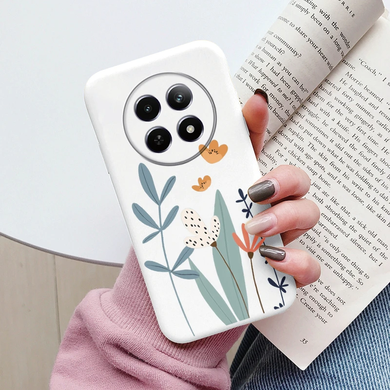 Cute Heart Flower Soft Silicone Matte Protective Back Cover s - Cartoon Design