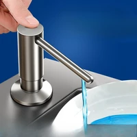 ที่จ่ายสบู่ในครัวแบบติดตั้งในตัวพร้อมท่อต่อ ที่จ่ายสบู่แบบตั้งโต๊ะ ขวดจ่ายสบู่พลาสติกสำหรับอ่างล้างจานในครัว 2