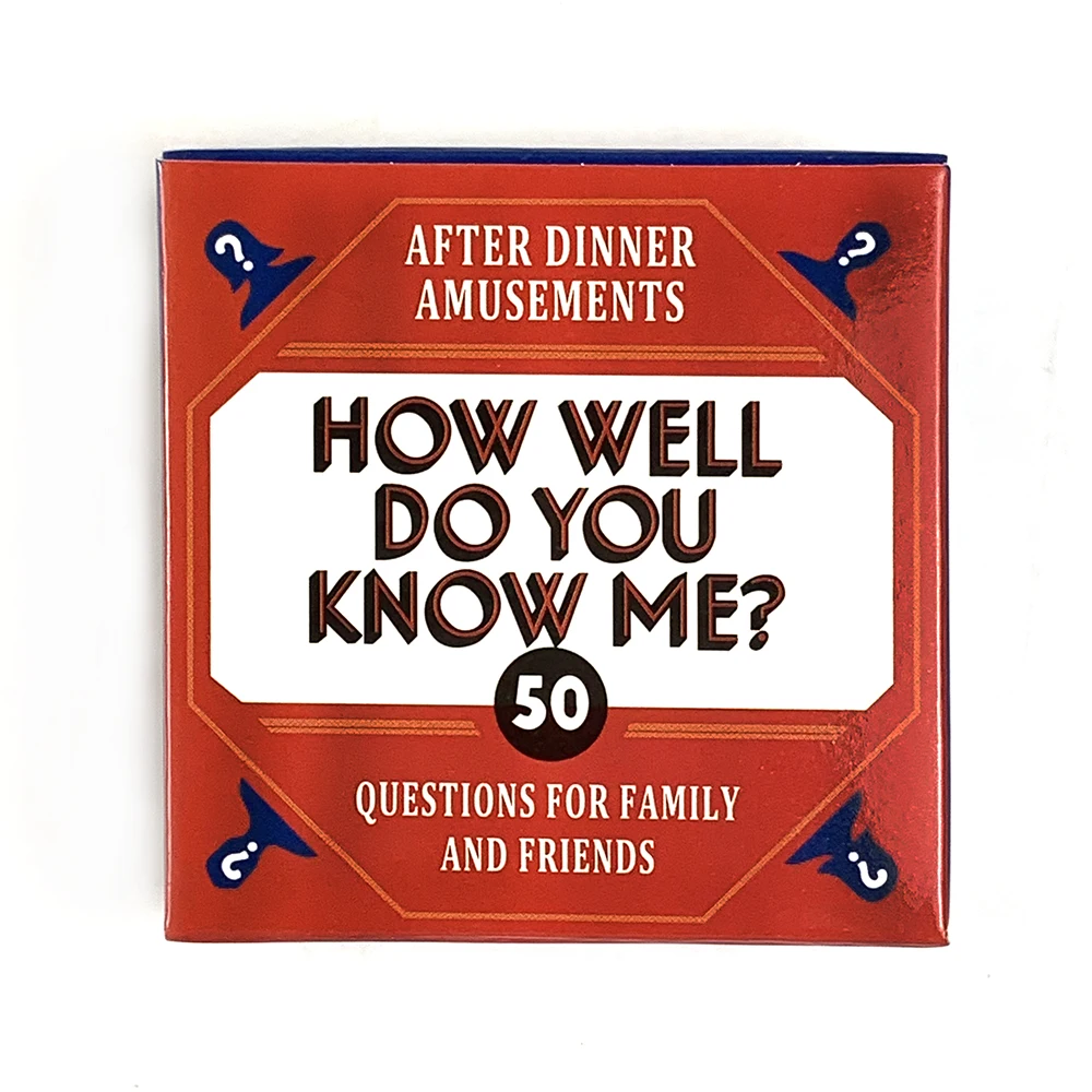 Mini Game Card - How Well Do You Know Me? - Game Board Game Card Travel Card Party Entertainment For Family Friends