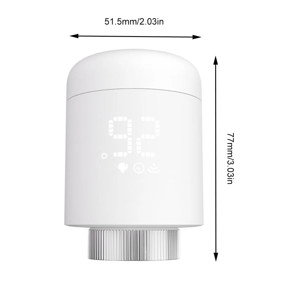 Tuya Zigbee TRV 라디에이터 액추에이터 밸브, 알렉사 구글 홈 온도 컨트롤러, 온도 조절 라디에이터 밸브 작동