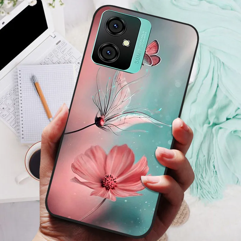 Silicone Soft Lions Cat Black Bumper Protective Case Cover