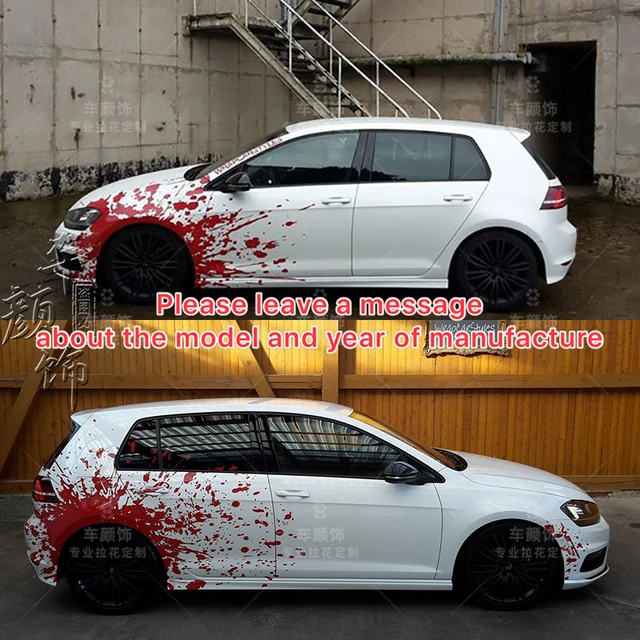 2Pcs Car Stickers FOR Volkswagen Golf 8 Golf 7 GTI POLO GOLF 6 Body Custom  Sports Vinyl Cool Car Decal Modification