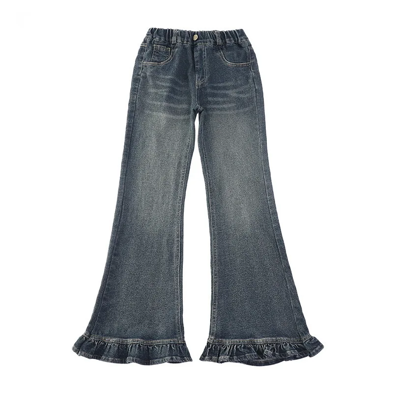 Fashion Jeans for Girls with Split Joint New Arrvial Kids Vintage