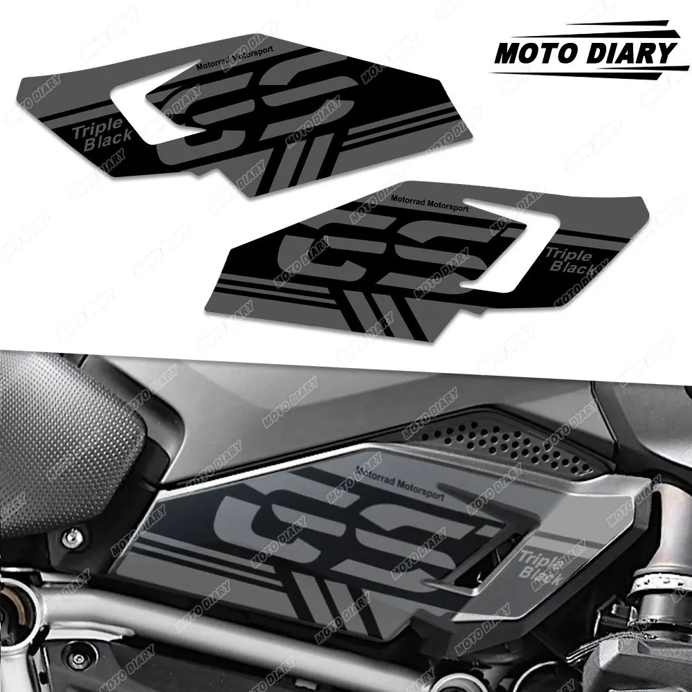 R1200 Gs R1250 Gs Adesivo Moto Carenatura Laterale Triple Decalcomanie Nere Impermeabili Per Bmw R1200Gs R1250Gs Triple Black 2017-2023