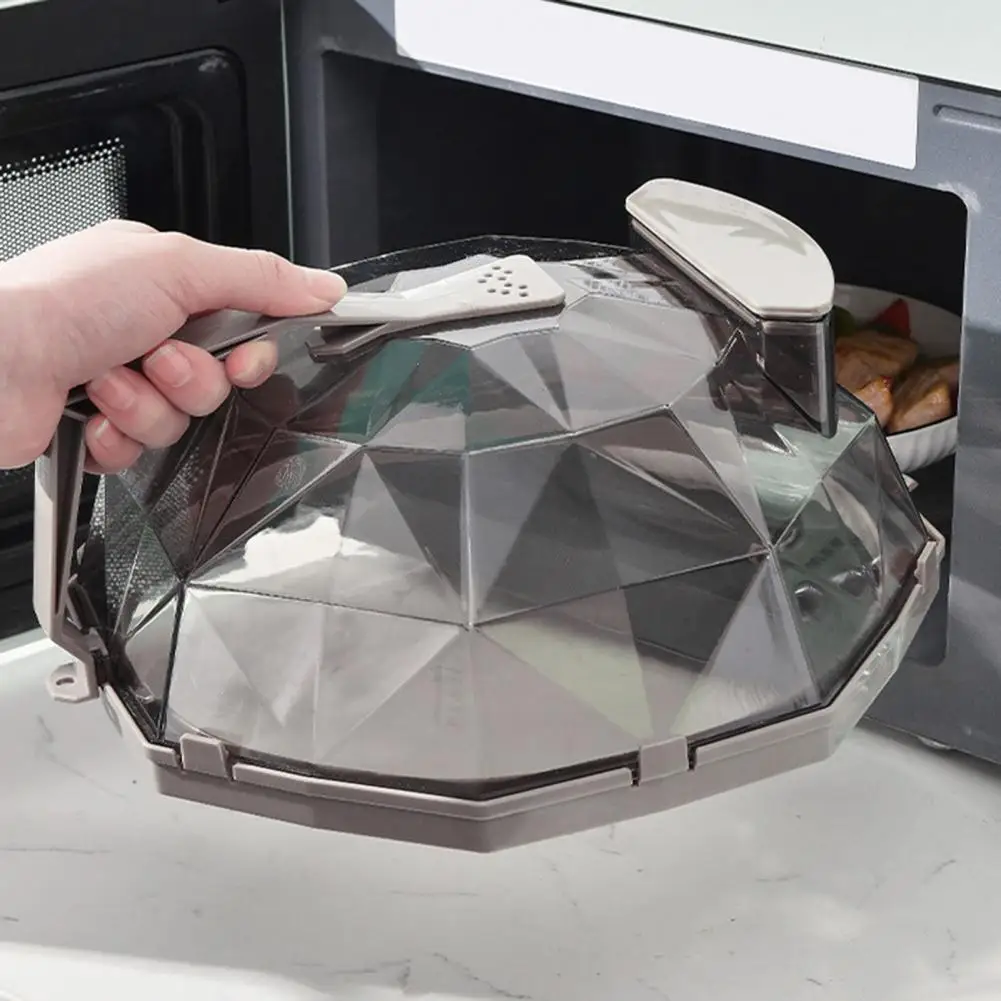 Microwave Lid with Handle Microwave Splatter Cover Heat Resistant Food Cover with Handle Water Storage for Splatter