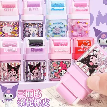 Gomma da cancellare Sanrio Kuromi per studenti e bambini, a doppia punta, 2 in 1, cancella con meno residui di gomma.