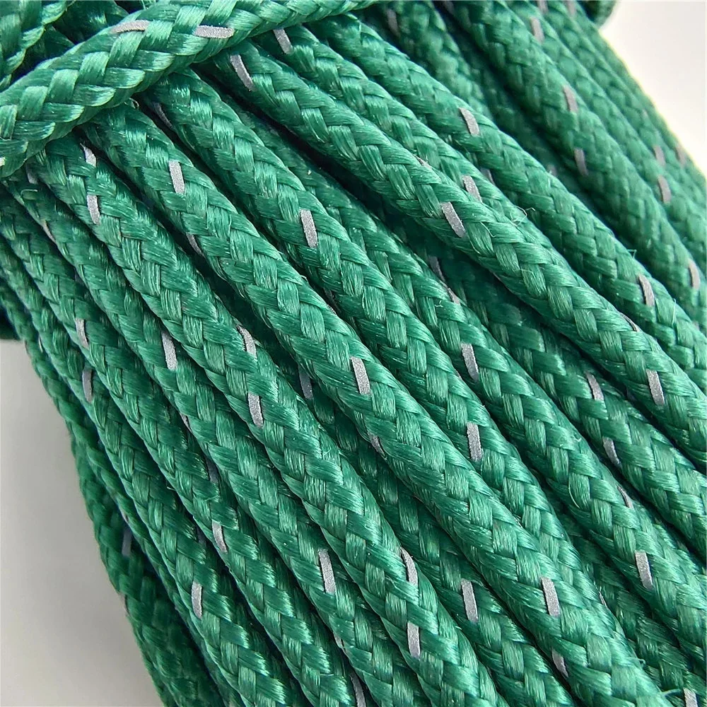 Outdoor Tent Ropes Camping Tent Accessories Camping Tent Fasteners 20m 50m Reflective Tent Rope 2.5mm High Strength Multifunction Guyline Rope Camping Tarp Tent Accessory Clothesline Paracord