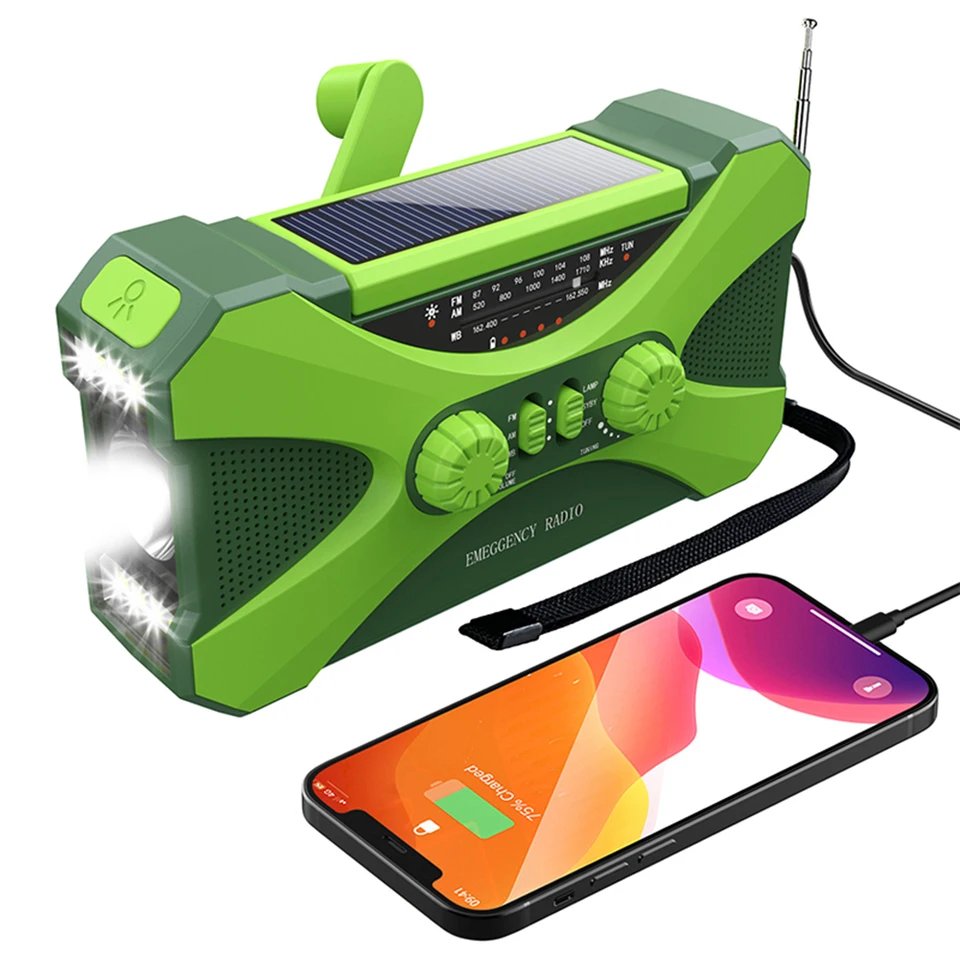 Emergency Solar Hand Crank Radio Power Bank