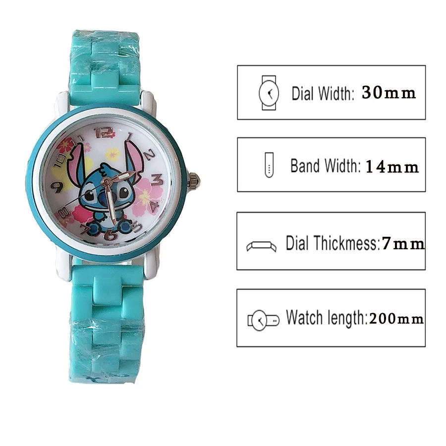 Fashion Disney Stitch Children Watches For Girls Women Cartoon animation Kids Quartz Clock Student Toys Gift reloj infantil 4