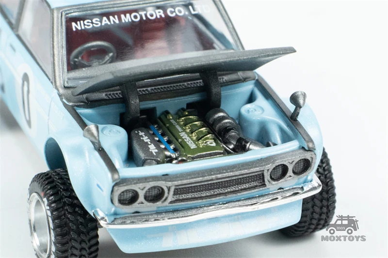 Kaido House x MINI GT 1:64 Datsun KAIDO 510 Wagon Kaido GT #0 Blue Diecast Model Car