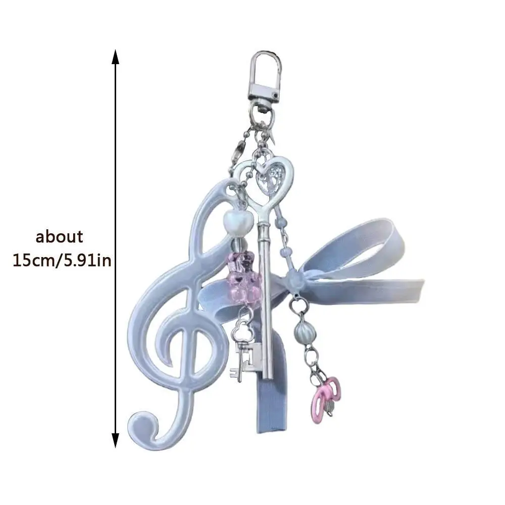 Resin Music Note Keychain For Bags Creative Bag Charms Pendant Phone Backpack Hanging Ornament