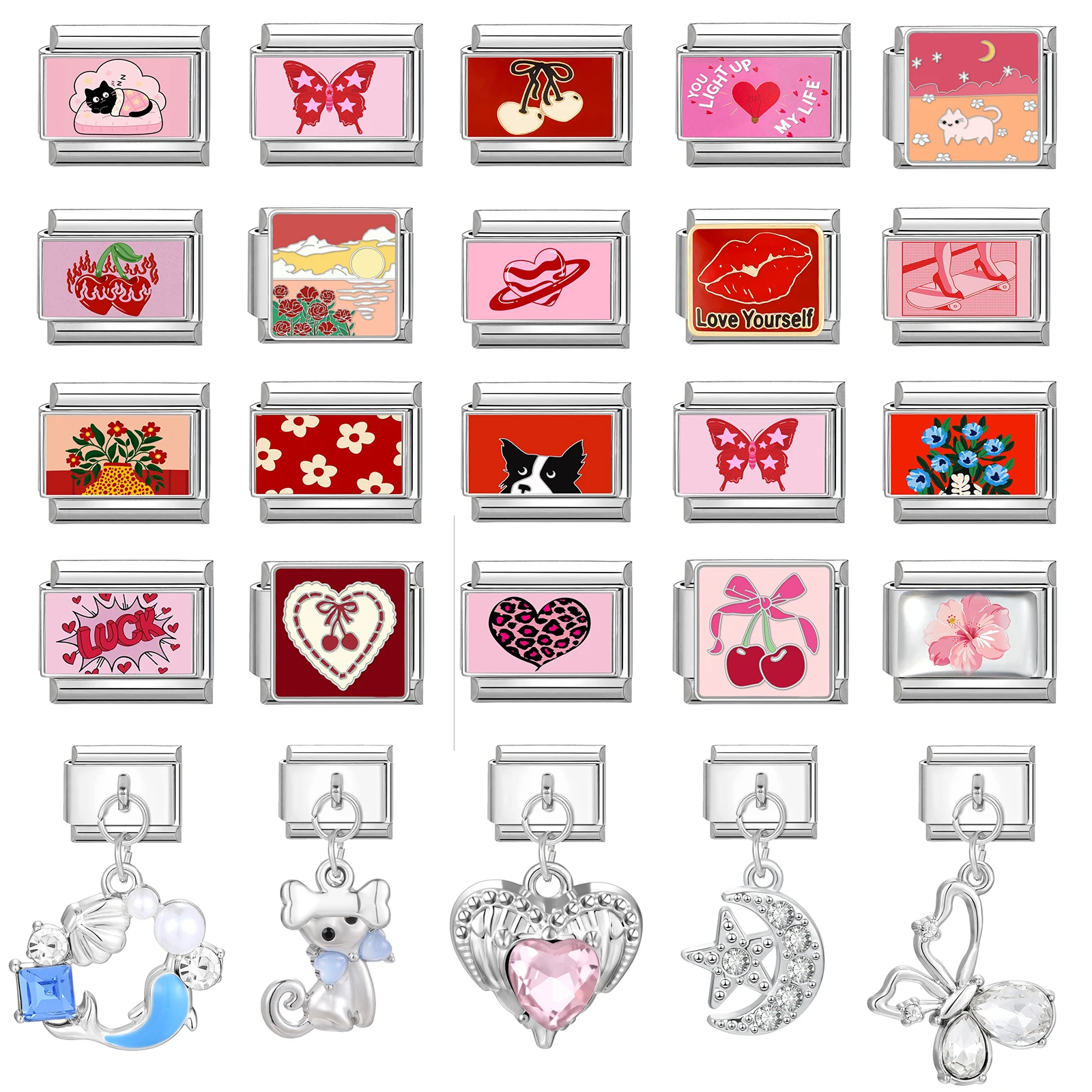 DIY Charms Jewelry Accessories Stainless Steel Bracelet