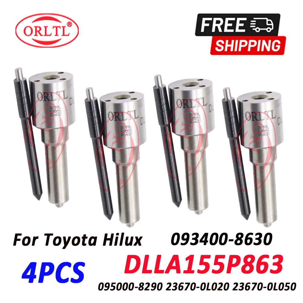 

ORLTL 4 шт. 23670-0L050 дизельная Форсунка DllA155P863 топливо 093400-8630 DLLA155P1062 для TOYOTA 23670-0L020 095000-8290