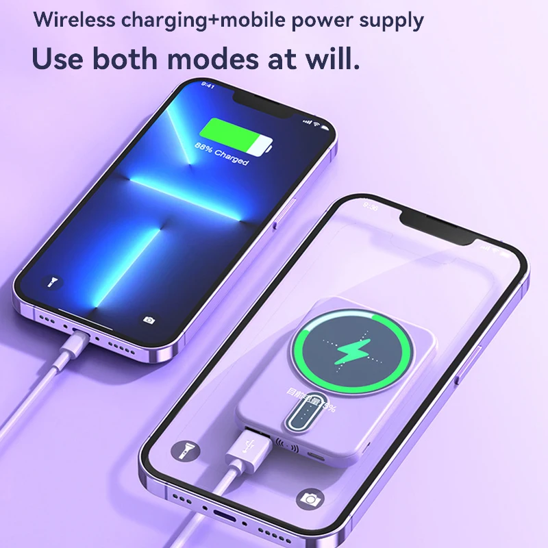 Power Bank 30000mAh Magsafe Portable Wireless Fast Charging High Capacity For Xiaomi iPhone 15 External Spare Battery