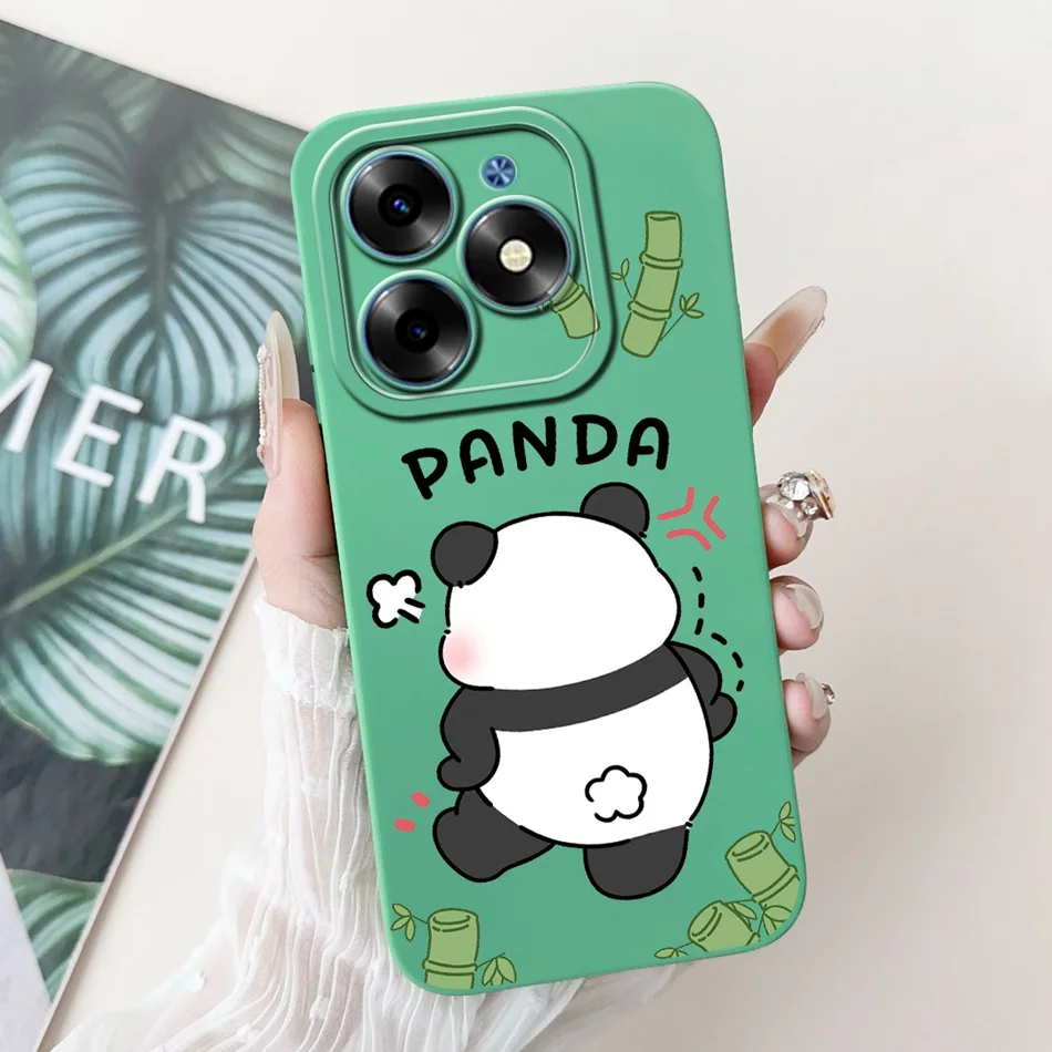 Cute Panda Rabbit Cartoon Soft Silicone Lens Protective Bumper Phone Case