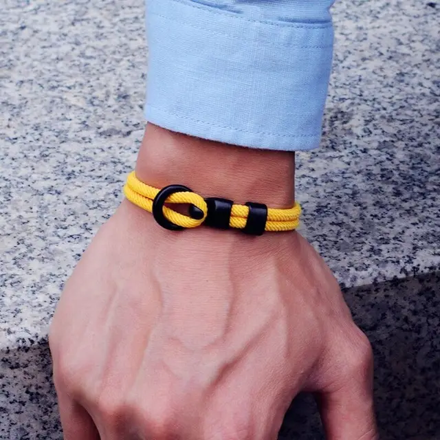 Fashion Rope Bracelet Men Double Layer Outdoor Camping Braclet Homme Accessories Survival Paracord Braslet Gift For Him - Image 2