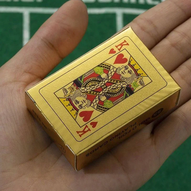 Playing Cards Plastic Playing Cards Golden Mini Playing Cards Waterproof Plastic Playing Cards