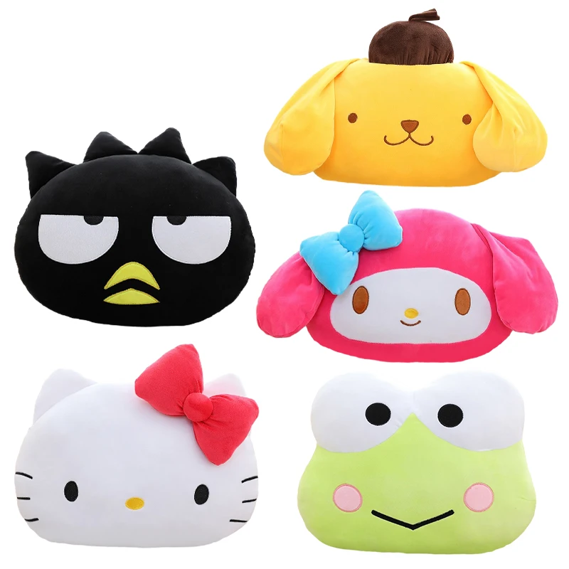 Sanrioed My Melody Keroppi Hello Kitty Pom Pom Warm Hand Peluche Cartoon Plushie Farcito Cuscino Bambola Ragazza Carina Regalo Di Natale