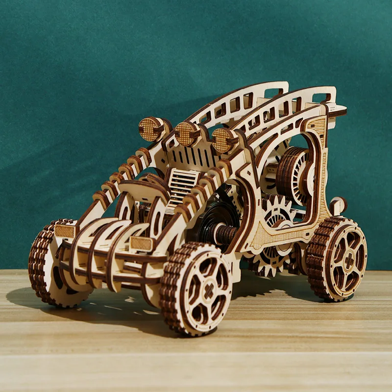 

Игрушечные Машинки с механическим механизмом для взрослых, 3D пазл, внедорожник, деревянный бампер, сборка