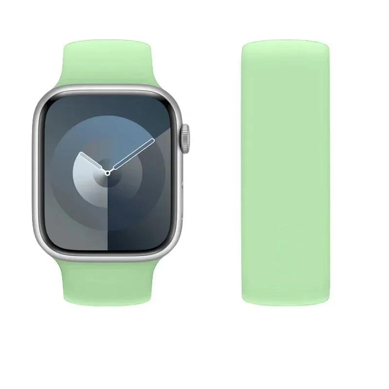 Silicone Solo Loop Watch Band - Vibrant and Comfortable Strap for All Apple Watch Sizes