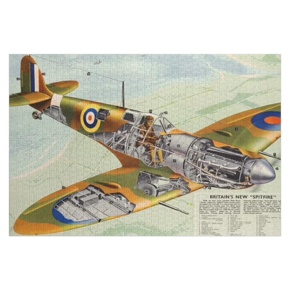 RAF Spitfire Jigsaw Puzzle Custom Wooden Gift Custom Photo Name Wooden Toy Puzzle