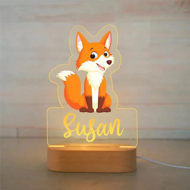 Nombre personalizado Baby Elephant LED Luz de noche, dormitorio de  niñas/guardería, bebé elefante animal noche iluminado lámpara de escritorio  de mesa