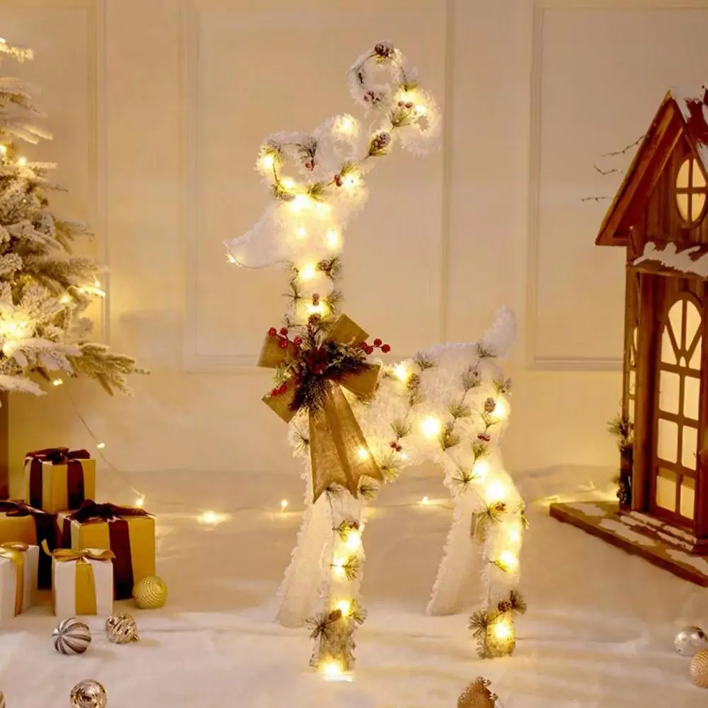 

Useful Wear-resistant with Light Xmas Ornament Tree Deer Decoration Christmas Tree Ornament Christmas Deer Ornament