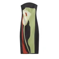 Sexy Strapless Backless Printed Long Dress Women Fashion Sleeveless Off Shoulder Vestidos 2024 Summer Lady Party Evening Robes - Image 2