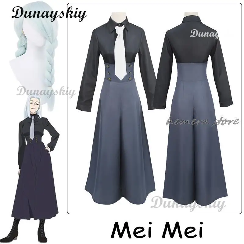 

Anime Jujutsu Kaisen Cosplay Mei Mei Cosplay Costume Uniform Shirt Culottes Necktie Outfit Halloween Carnival Costumes For Women