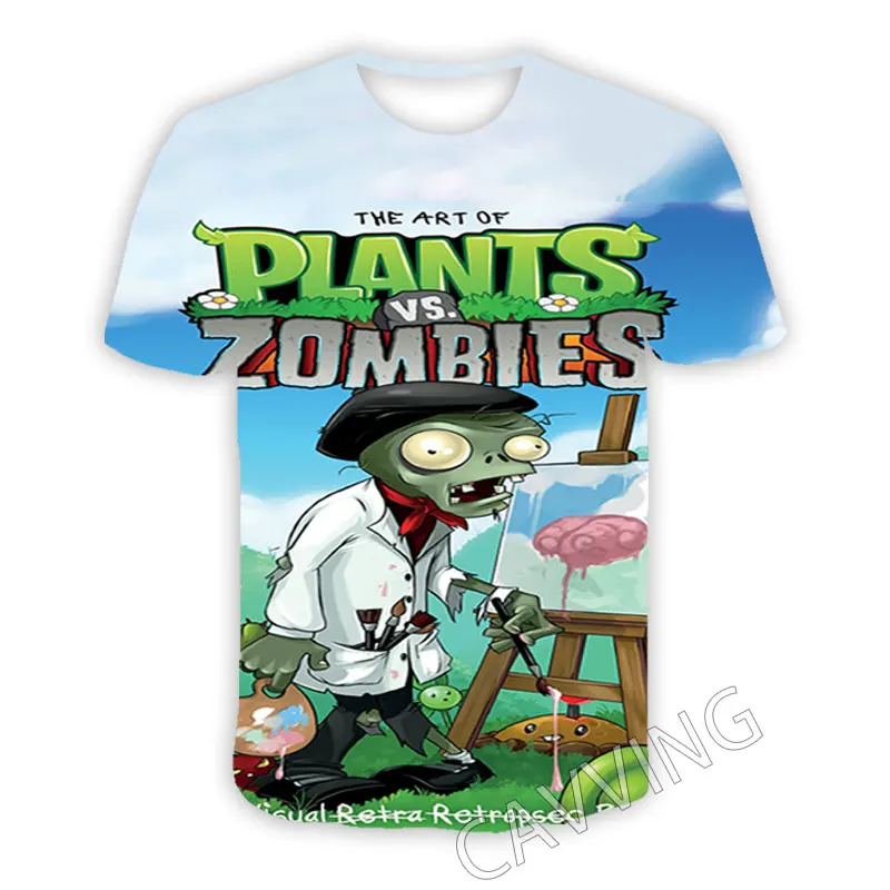 

Повседневные футболки CAVVING с 3D принтом растений против зомби, футболки в стиле хип-хоп, Стильные топы в стиле Харадзюку, одежда для мужчин/женщин J02