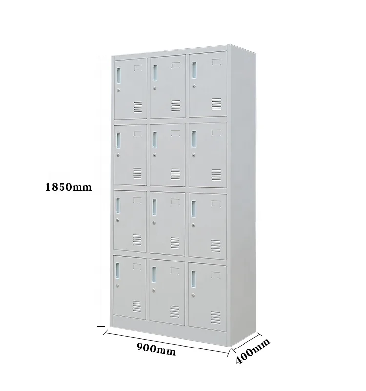 

12 door School Gym Steel Assembled Design Clothes metal Locker cabinet