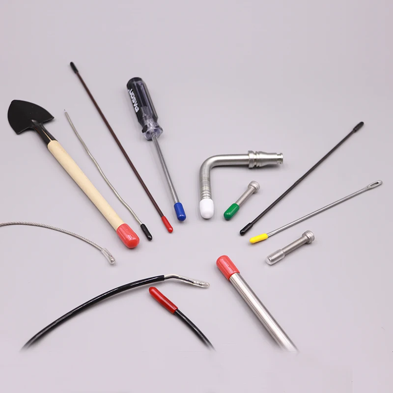 7 Colors PVC Rubber Cap Silicone Cover Plastic Pipe Sleeve Hub Thread Protection Round Pipe Cable End Cover