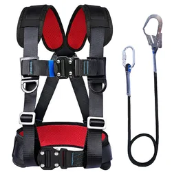 High-altitude Work Safety Belt Three Point Harness Outdoor Rock Climbing Harness Safety Ropes Electrician Construction Equipment