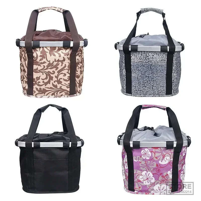 

Foldable Bike Front Tube Bag Waterproof Bicycle Handlebar Basket Pack Cycling Frame Pannier Accessories Baskets