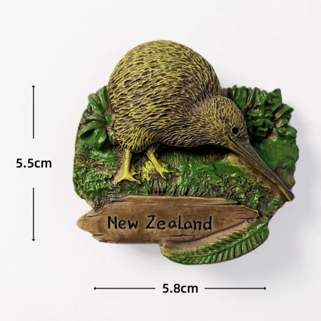 Magnete Frigorifero 3D Nuova Zelanda | Souvenir Viaggio Fatto A Mano | Decorazione Casa Cucina